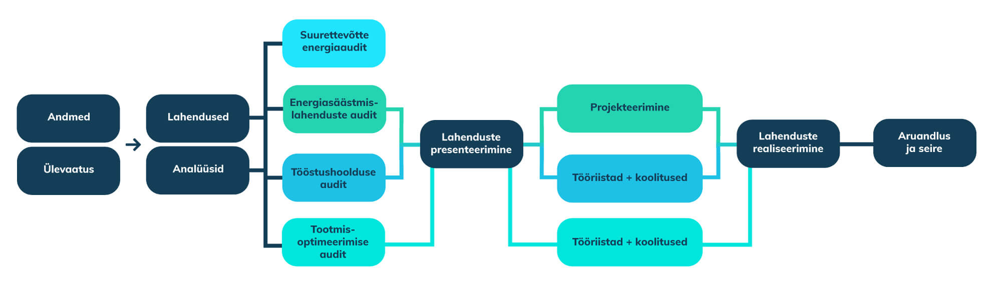 suurettevõtte energiaaudit koostamise etapid